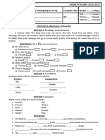 Ep P. Petit Paris I B: Integration Du Mois de Fevrier (Ua N°5) CLASSE CM2 NOTE: . ./30pts Noms Et Prenoms