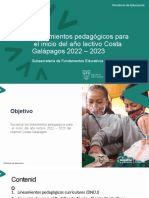 Socialización Lineamientos para El Inicio Del Año Lectivo Costa Galápagos 2022 2023 - 20abr2022