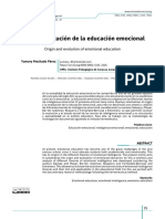 Origen y Evolución de La Educación Emocional - 20222