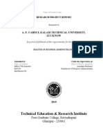 RESEARCH REPORT Cover Format