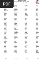 First Grade Master Spelling Lists | PDF | Nature | Sports
