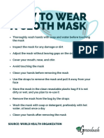 How To Wear A Cloth Mask: Source: World Health Organization