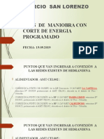 Plan de corte de energía programado para el Consorcio San Lorenzo