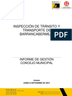 Gestión de la Inspección de Tránsito y Transporte de Barrancabermeja 2017