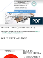 HISTORIA CLINICA EN CIRUGIA