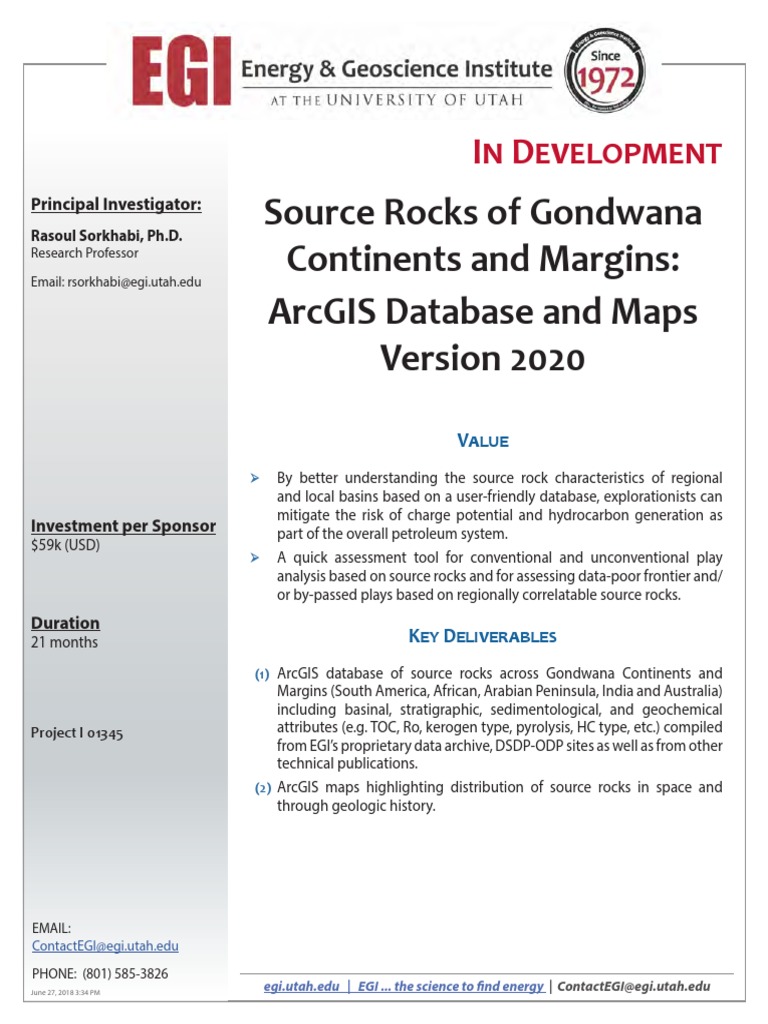 Gondwana Source Rocks Database Project | PDF | Geology | Geological ...