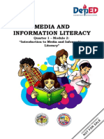Quarter 1 - Module 2: "Introduction To Media and Information Literacy"