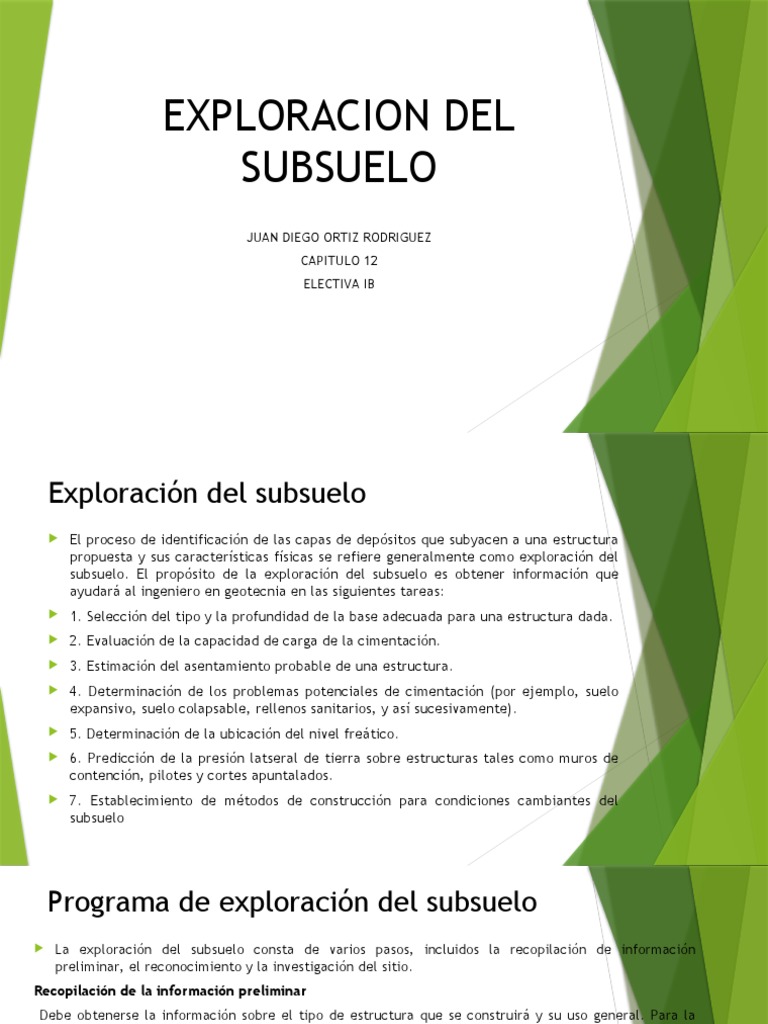 Exploracion Del Subsuelo Descargar Gratis Pdf Fundación Ingeniería