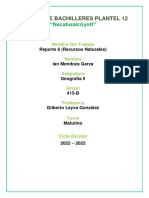 Reportes de Geografía Bloque II (Bachilleres)