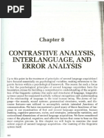 CH8 Contrastive Analysis, Interlanguage, and Error Analysis - Brown, 2000