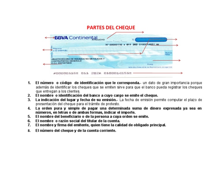 Partes Del Cheque PDF