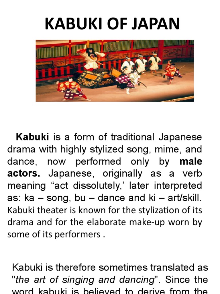 Kabuki of Japan PDF Musical Instruments Entertainment