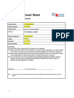 Assignment Cover Sheet: Bachelor of Business (Talented)