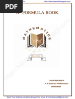 10th Maths Formula Book Kexp