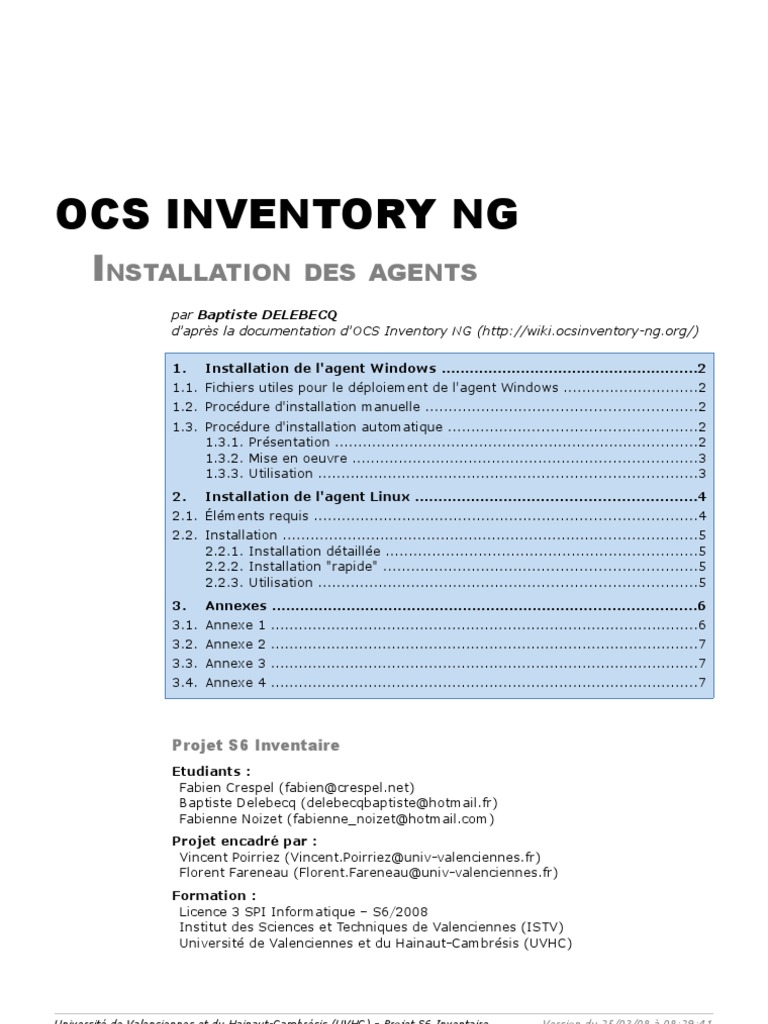 Installation des agents OCS Inventory NG | PDF | Serveur (Informatique ...