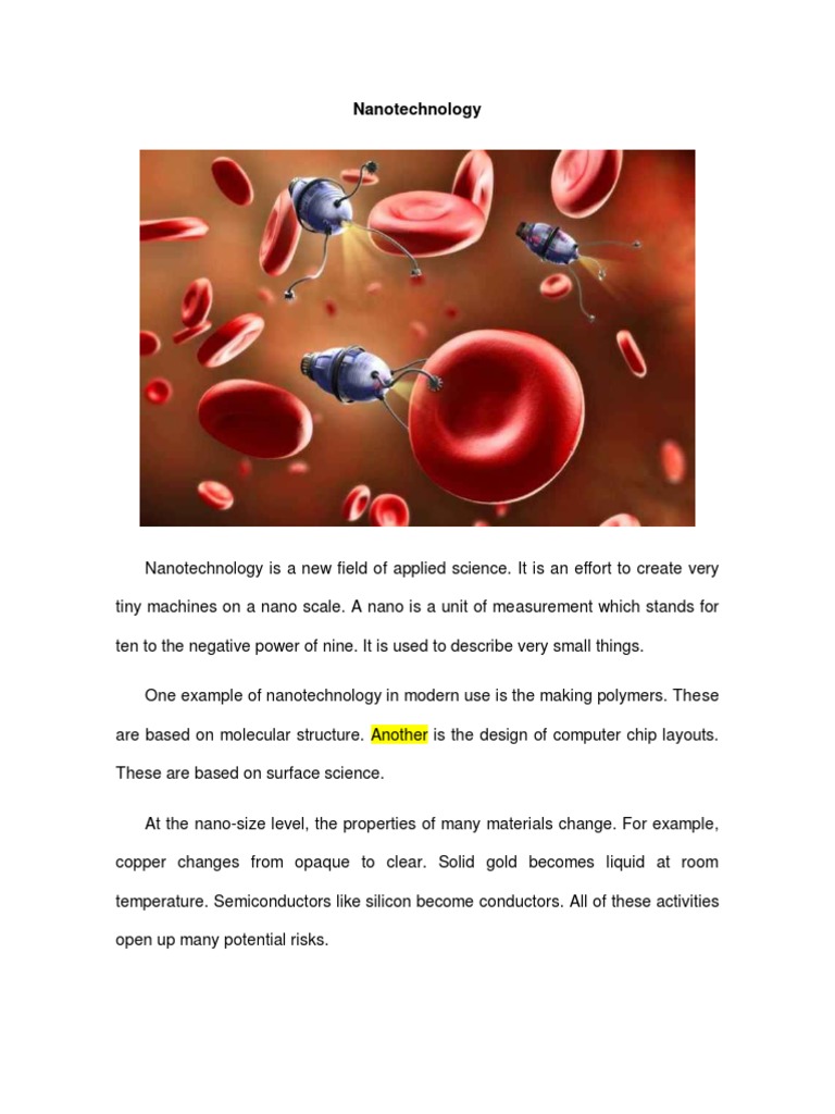 Nanotechnology | PDF | Science & Mathematics | Computers