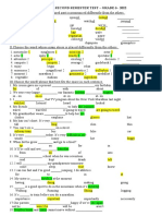 Key Revision - Semester Test 2 - 2022