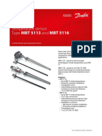 Temperature Sensor Type MBT 5113 and MBT 5116: Data Sheet