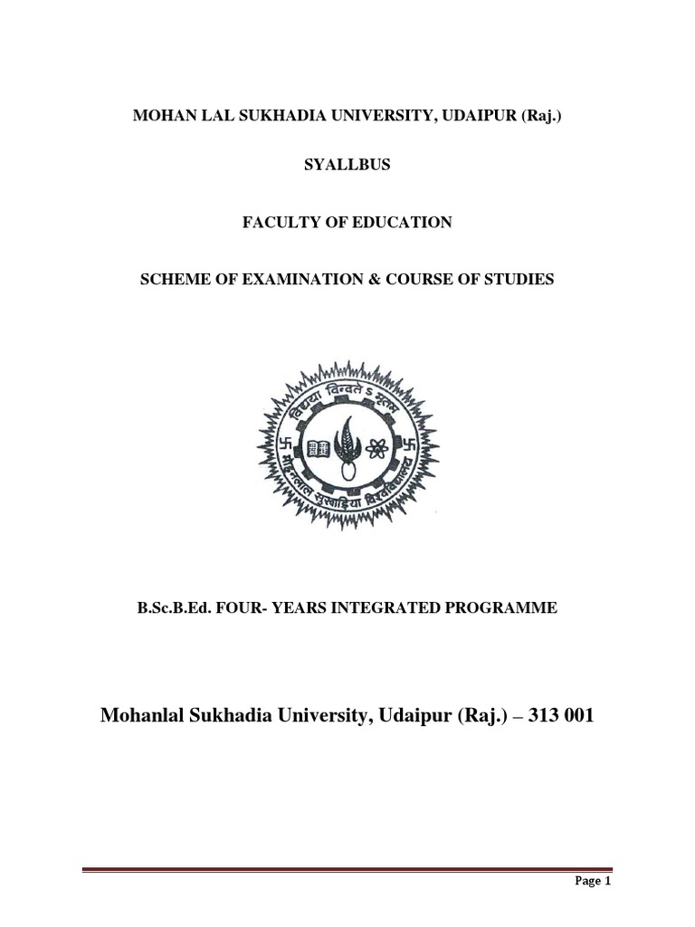B.Sc.B.Ed. Course Structure Overview | PDF | Adolescence | Teachers