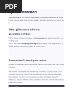 Video: @decorators in Python Decorators in Python