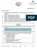 2022-2023 - Unit Test - 1 (Question Paper) - Grade IX - Science - SET 1