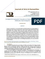 Journal of Arts & Humanities: Enseigner La Grammaire Française en Classe de FLE: Quelles Méthodes Faut-Il Adopter?