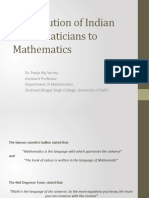 Contribution of Indian Mathematicians To Mathematics