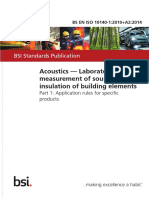 Acoustics. Laboratory Measurement of Sound Insulation of Building Elements. Application Rules For Specific Products