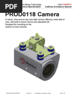 CAS-CAMRF PROD0118 Camera Technical Specification Sheet C