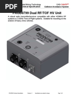 CAS-CAMRF® PROD0799 Dual RFTOF HV Unit Technical Specification Sheet C