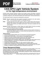 Digital Mining Technology CAS-GPS Light Vehicle System Technical Specification