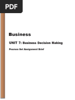 Unit-07 Business Decision Making - Scenario