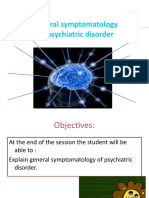 General Symptomatology of Psychiatric Disorder