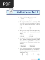 Mid Semester Test 1: Year 7 Student's Book