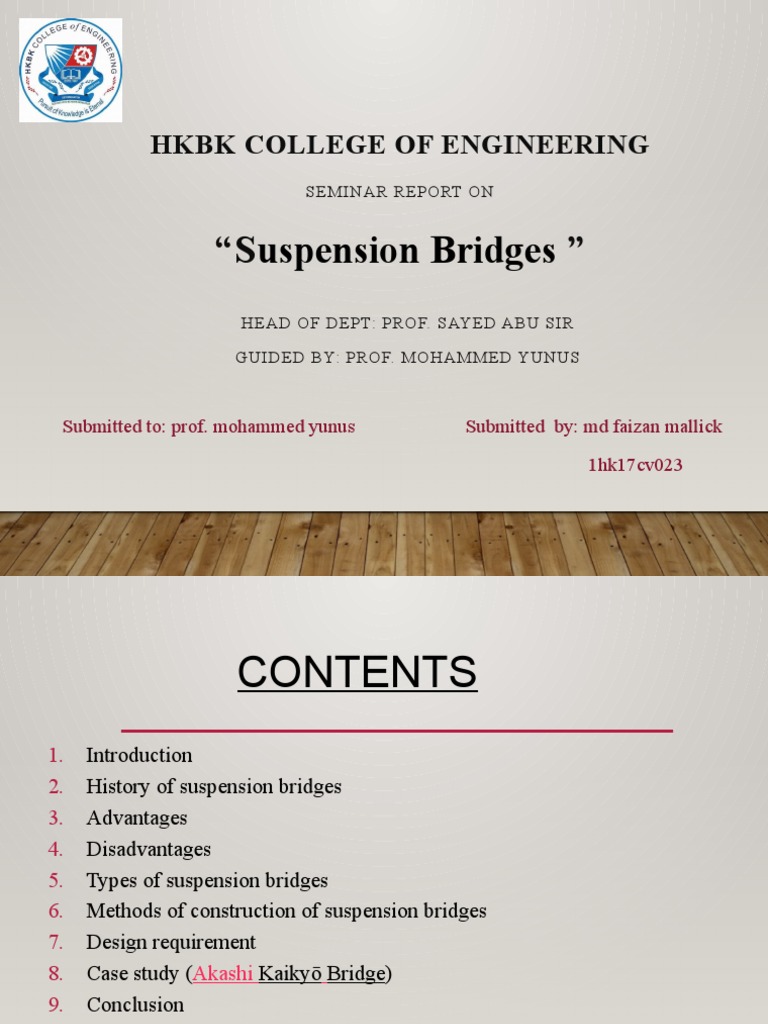 Suspension Bridges: Advantages and Disadvantages | PDF | Bridge | Civil ...
