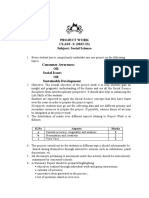 Project Work CLASS - X (2022-23) Subject: Social Science: SL - No Aspects Marks A 2 B 2 C 1