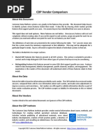 CDP Vendor Comparison: About This Document