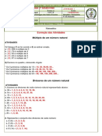 Atividade 1 Matemática 6º Ano - Correção