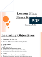 Lesson Plan - Reported Speech (News Writing)