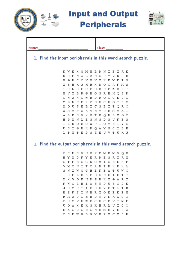 Input and Output Peripherals: 1. Find The Input Peripherals in This ...