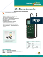 Heavy Duty Hot Wire Thermo-Anemometer: Telescoping Probe Is Designed To Fit Into Small Openings