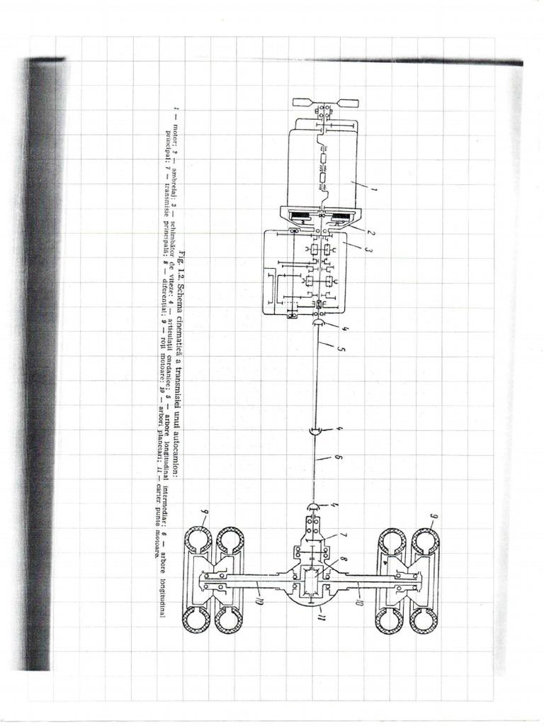 Schema Cinematica A Transmisiei Unui Autocamion | PDF