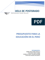Presupuesto para La Educación en El Perú