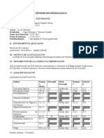 Informe Psicopedagogico Word Prueba de Pre Calculo