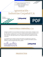 Segmentación - Industrias Corpañal C.A