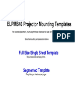 Epson ELPMB46 Projector Mounting Templates Cpd53474