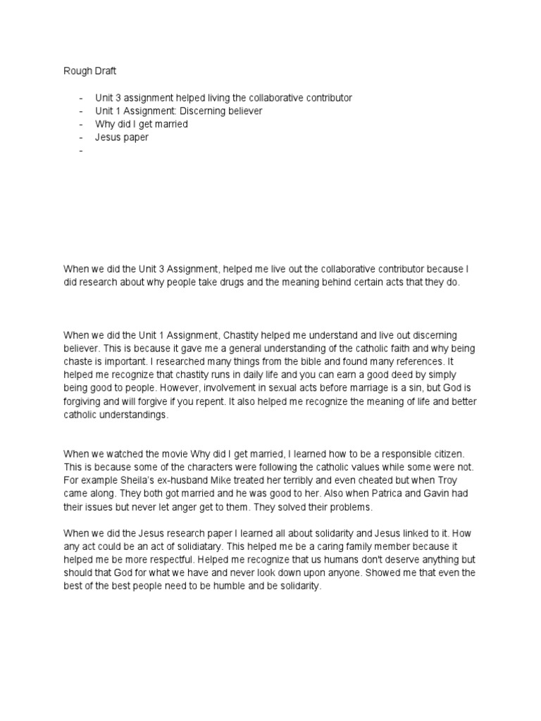 Rough Draft | PDF | Religion & Spirituality