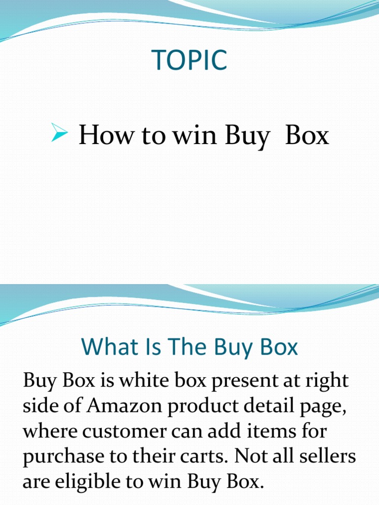 Amazon Buy Box Winning Guide | PDF | List Price | Warehouse