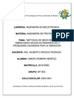 Métodos de Medición de Vibraciones Según Estándares Iso y Problemas Causados Por La Vibración