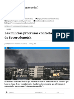 Las Milicias Prorrusas Controlan Ya Parte de Severodonetsk - El Mostrador